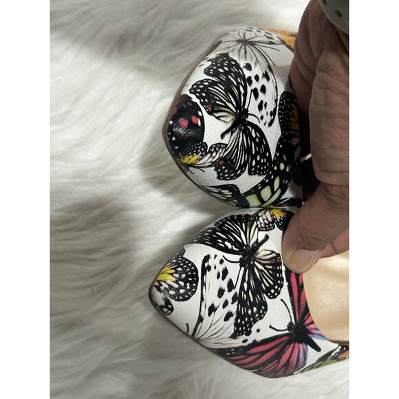 Just Fab Women’s Size 8 Lexie Butterfly Print Heels 4.5” Heel - Picture 3 of 9